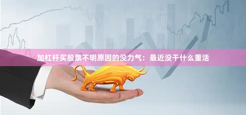 加杠杆买股票不明原因的没力气：最近没干什么重活